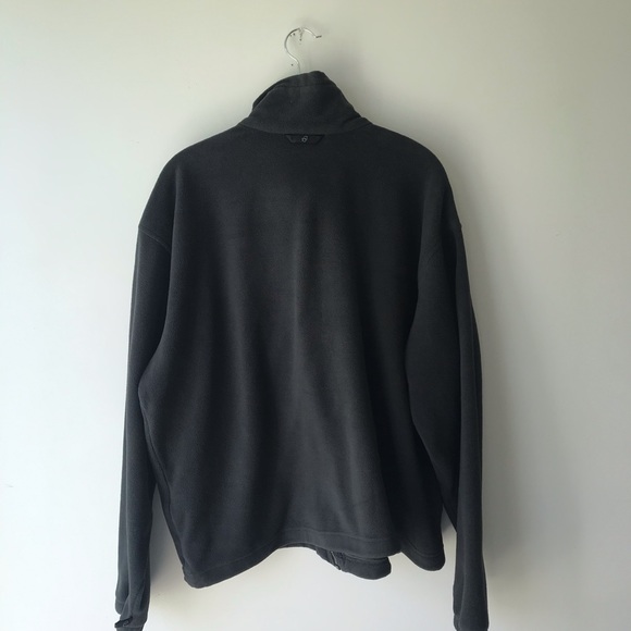 Men’s Columbia charcoal gray fleece zip front jacket Sz L - Picture 3 of 10